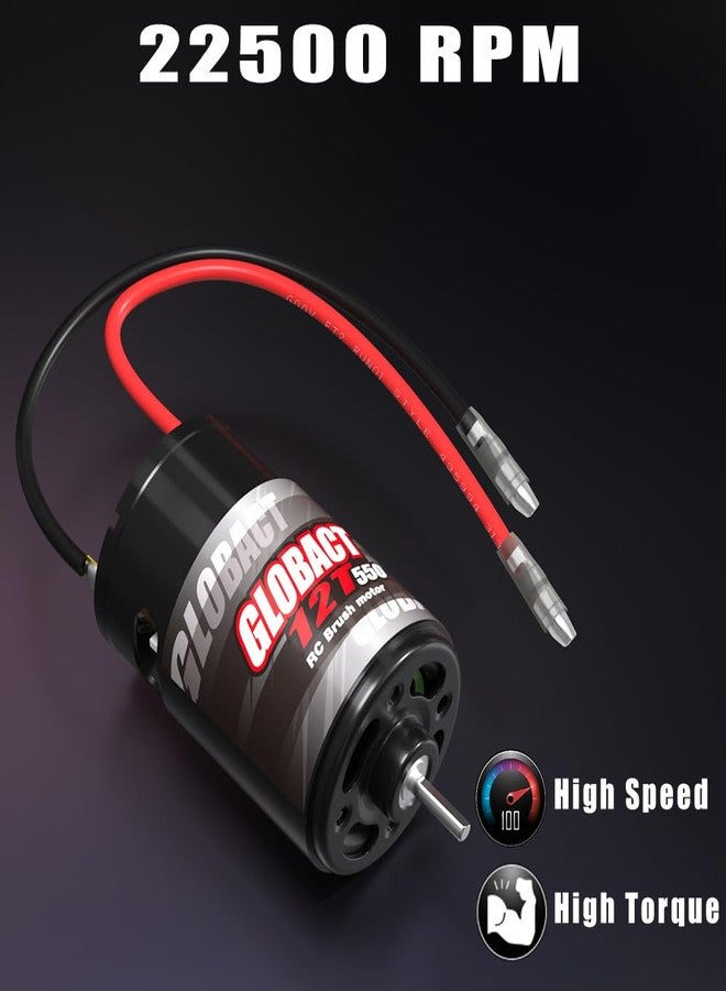 GLOBACT RC Motor 550 12T Brushed Motor for 1/10 Slash ARRMA Granite Senton Axial Redcat HSP HPI Wltoys Kyosho - Image 2